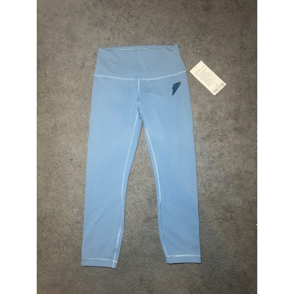 Lululemon Wunder Train‎ HR Crop 23 Leggings Blue Size 8 NWT